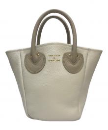 YOUNG & OLSEN The DRYGOODS STORE×TOMORROW LAND（ヤングアンドオルセン ザ ドライグッズストア×トゥモローランド）の古着「PETITE LEATHER TOTE」｜アイボリー