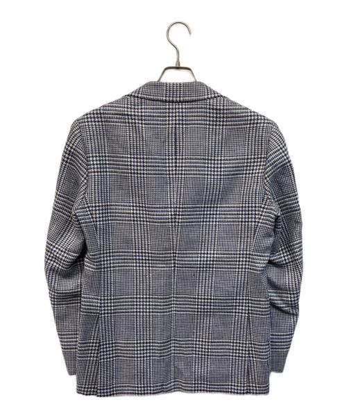 Brilla per il gusto（ブリッラ ペル イルグースト）Brilla per il gusto (ブリッラ ペル イルグースト) CERRUTI リネンコットン グレンチェック ジャケット ブルー サイズ:SIZE 46の古着・服飾アイテム