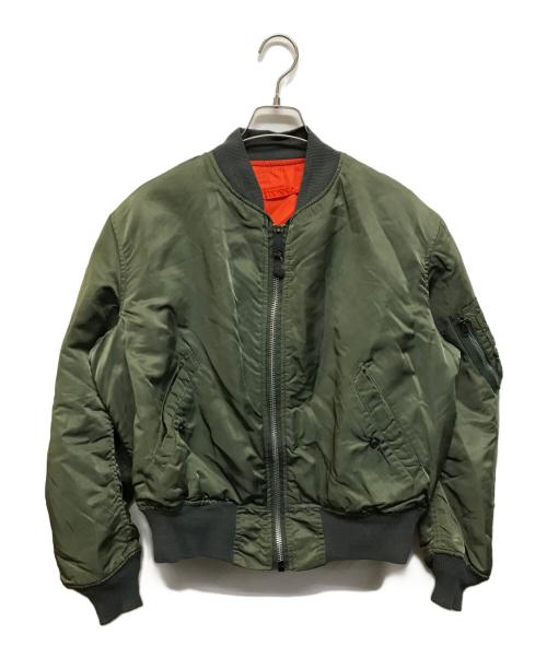 ALPHA（アルファ）ALPHA (アルファ) MA-1ジャケット オリーブ サイズ:Mの古着・服飾アイテム