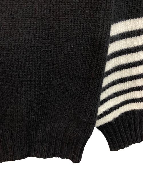 CORGI（コーギ）CORGI (コーギ) 袖ボーダーニットカーディガン ブラック サイズ:Mの古着・服飾アイテム
