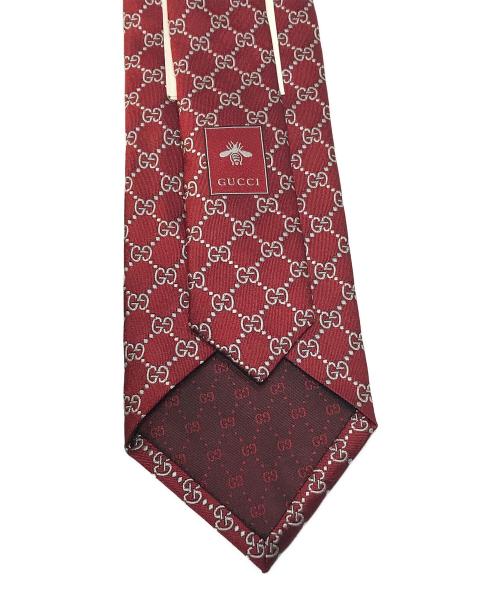 GUCCI（グッチ）GUCCI (グッチ) GG パターン シルクネクタイ レッド サイズ:-の古着・服飾アイテム