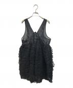 ramaramaラムラム）の古着「チュールベスト」｜ブラック