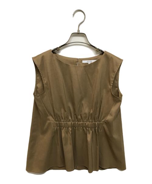 UNTITLED（アンタイトル）UNTITLED (アンタイトル) ウエストギャザートップス ブラウン サイズ:2 未使用品の古着・服飾アイテム