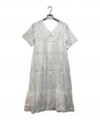 CLOTH&CROSSクロスアンドクロス）の古着「リネンワンピース」｜ホワイト