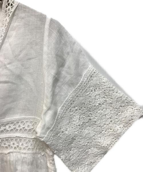 CLOTH&CROSS（クロスアンドクロス）CLOTH&CROSS (クロスアンドクロス) リネンワンピース ホワイト サイズ:.の古着・服飾アイテム