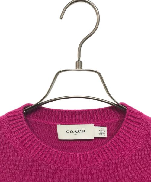 COACH（コーチ）COACH (コーチ) レキシーセーター ピンク サイズ:Sの古着・服飾アイテム