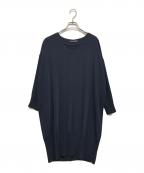 mizuiro-indミズイロインド）の古着「袖先・裾プリーツコクーンデザインワンピース」｜ネイビー