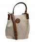 TORY BURCH（トリーバーチ）の古着「ブレイクキャンバスバケットバッグ」｜アイボリー