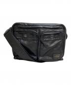 PORTERポーター）の古着「レザーショルダーバッグ」｜ブラック