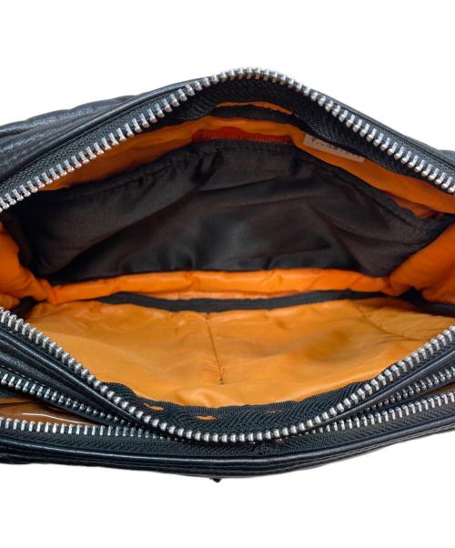 PORTER（ポーター）PORTER (ポーター) レザーショルダーバッグ ブラックの古着・服飾アイテム