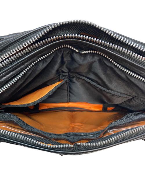 PORTER（ポーター）PORTER (ポーター) レザーショルダーバッグ ブラックの古着・服飾アイテム