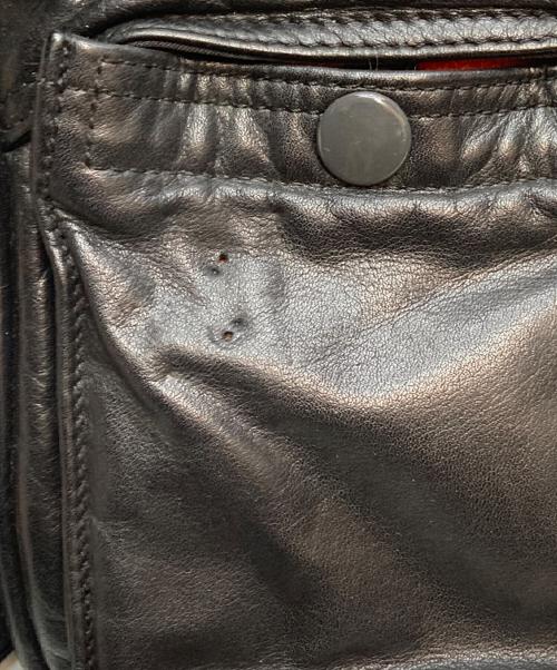 PORTER（ポーター）PORTER (ポーター) レザーショルダーバッグ ブラックの古着・服飾アイテム