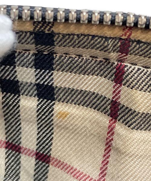 BURBERRY（バーバリー）BURBERRY (バーバリー) ライナーノヴァチェック ミニレザーボストンバッグ ブラックの古着・服飾アイテム