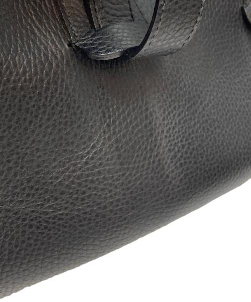 BURBERRY（バーバリー）BURBERRY (バーバリー) ライナーノヴァチェック ミニレザーボストンバッグ ブラックの古着・服飾アイテム