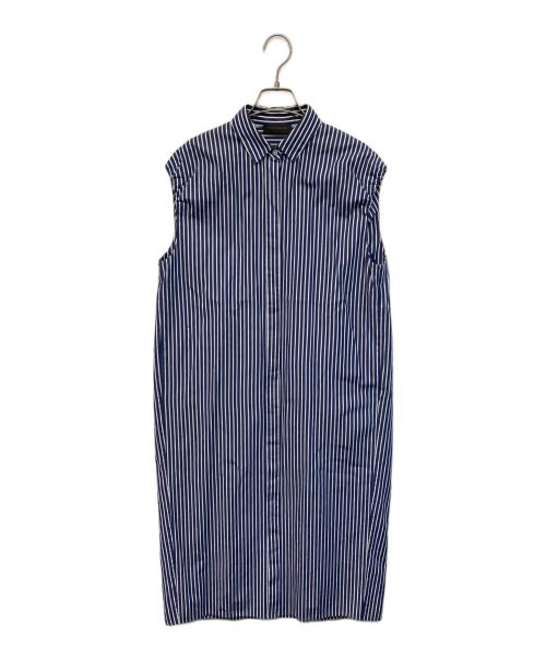 TOMORROW LAND collection（トゥモローランドコレクション）TOMORROW LAND collection (トゥモローランドコレクション) コットントラックストライプ シャツワンピース ブルー サイズ:36の古着・服飾アイテム