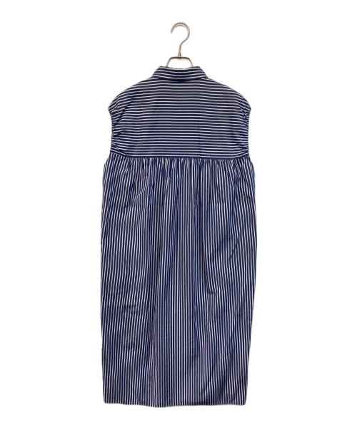 TOMORROW LAND collection（トゥモローランドコレクション）TOMORROW LAND collection (トゥモローランドコレクション) コットントラックストライプ シャツワンピース ブルー サイズ:36の古着・服飾アイテム