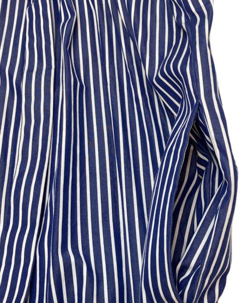 TOMORROW LAND collection（トゥモローランドコレクション）TOMORROW LAND collection (トゥモローランドコレクション) コットントラックストライプ シャツワンピース ブルー サイズ:36の古着・服飾アイテム