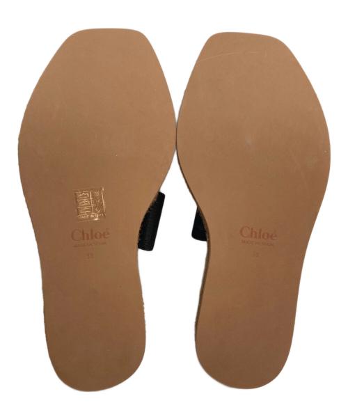 Chloe（クロエ）Chloe (クロエ) WEDGE ESPADRILLEサンダル ブラウン×ブラック サイズ:38の古着・服飾アイテム