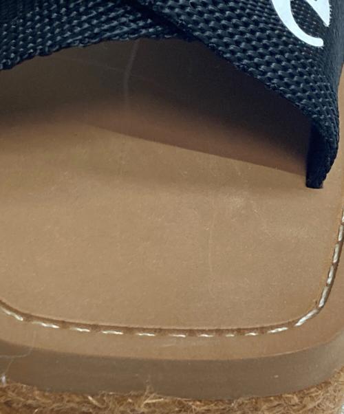 Chloe（クロエ）Chloe (クロエ) WEDGE ESPADRILLEサンダル ブラウン×ブラック サイズ:38の古着・服飾アイテム