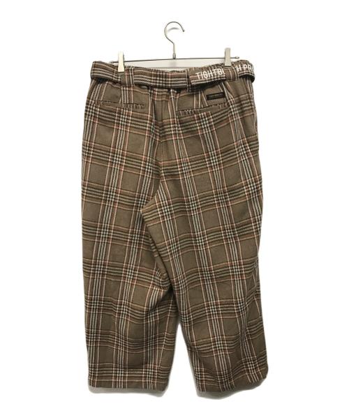 TIGHTBOOTH PRODUCTION（タイトブースプロダクション）TIGHTBOOTH PRODUCTION (タイトブースプロダクション) PLAID FLANNEL BAGGY SLACKS ブラウン サイズ:Lの古着・服飾アイテム