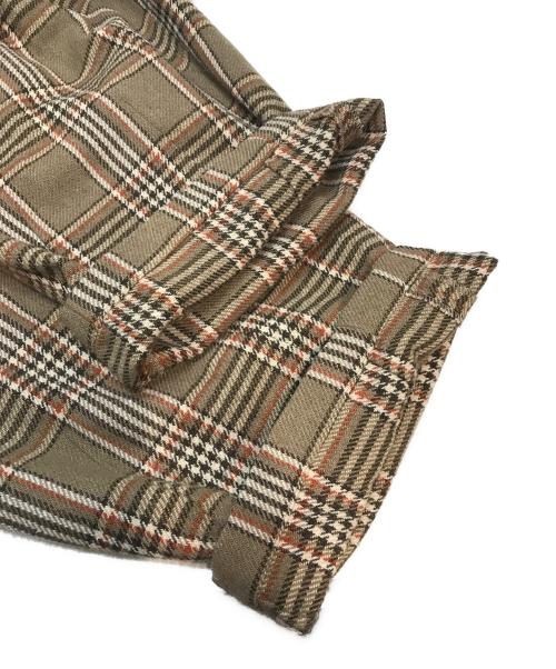 TIGHTBOOTH PRODUCTION（タイトブースプロダクション）TIGHTBOOTH PRODUCTION (タイトブースプロダクション) PLAID FLANNEL BAGGY SLACKS ブラウン サイズ:Lの古着・服飾アイテム