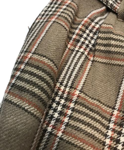 TIGHTBOOTH PRODUCTION（タイトブースプロダクション）TIGHTBOOTH PRODUCTION (タイトブースプロダクション) PLAID FLANNEL BAGGY SLACKS ブラウン サイズ:Lの古着・服飾アイテム
