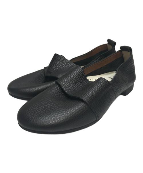 ourhome（アワホーム）OURHOME (アワホーム) ramble dance (ランブルダンス) レザースリッポンシューズ ブラック サイズ:22.5の古着・服飾アイテム