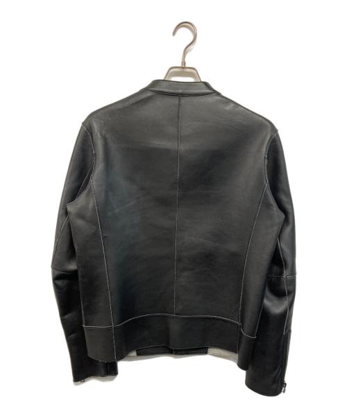 Calvin Klein（カルバンクライン）Calvin Klein (カルバンクライン) シングルライダースジャケット ブラック サイズ:Mの古着・服飾アイテム