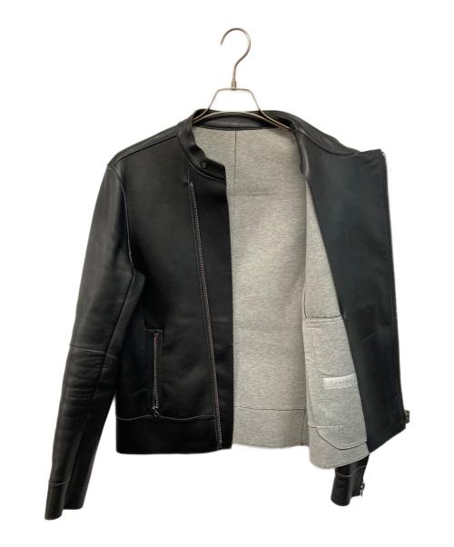 Calvin Klein（カルバンクライン）Calvin Klein (カルバンクライン) シングルライダースジャケット ブラック サイズ:Mの古着・服飾アイテム