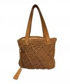 CHANELシャネル）の古着「編み込みハンドバッグ」｜ブラウン