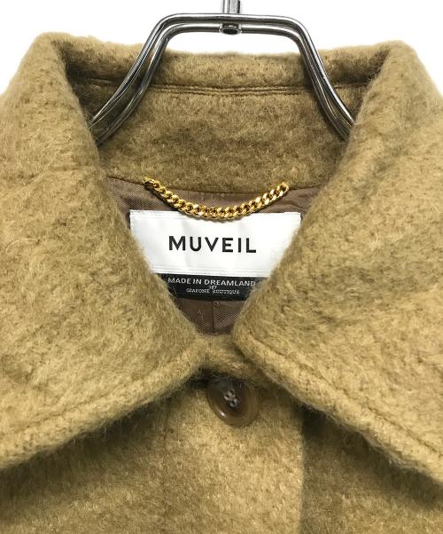 MUVEIL（ミュベール）MUVEIL (ミュベール) Stone Embroidery Coat(ストーン エンブロイダリー コート) ブラウン サイズ:Mの古着・服飾アイテム