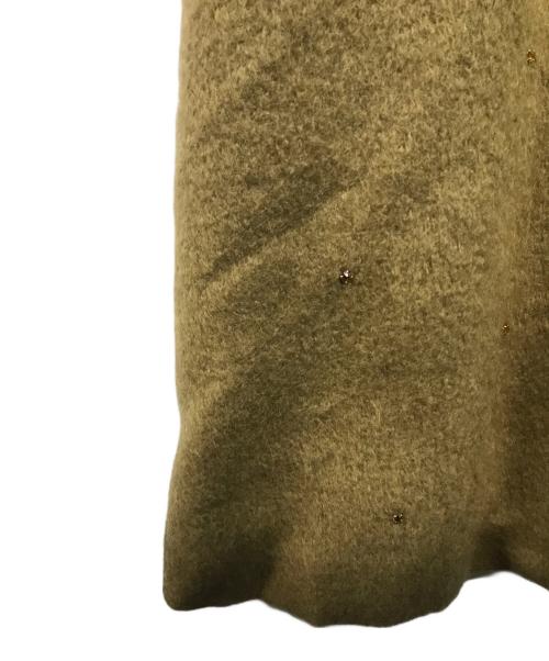 MUVEIL（ミュベール）MUVEIL (ミュベール) Stone Embroidery Coat(ストーン エンブロイダリー コート) ブラウン サイズ:Mの古着・服飾アイテム