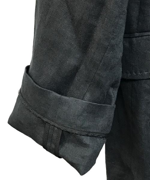 IENA（イエナ）IENA (イエナ) フレンチリネンジャケット ブラック サイズ:36の古着・服飾アイテム