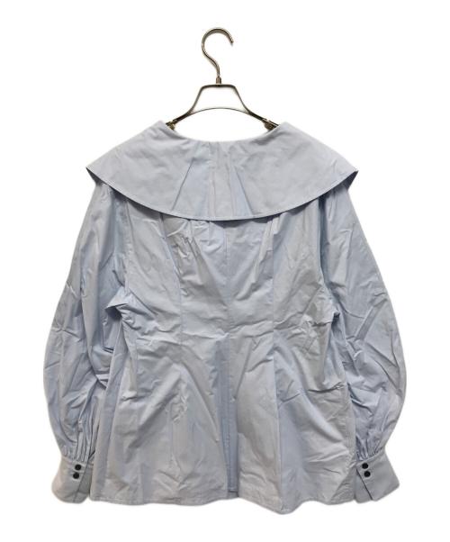 CLANE（クラネ）CLANE (クラネ) BIG COLLAR DRAWSTRING BLOUSE スカイブルー サイズ:SIZE 1 未使用品の古着・服飾アイテム