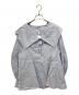CLANE（クラネ）の古着「BIG COLLAR DRAWSTRING BLOUSE」｜スカイブルー