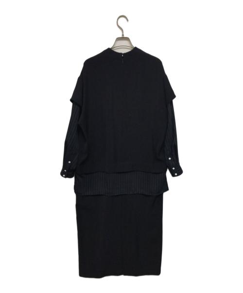 ENFOLD（エンフォルド）ENFOLD (エンフォルド) T－SHIRT－LAYERED DRESS ネイビー サイズ:SIZE 36の古着・服飾アイテム