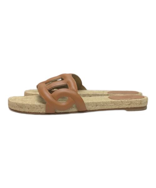 HERMES（エルメス）HERMES (エルメス) ファモサ エスパドリーユ サンダル ブラウン サイズ:40の古着・服飾アイテム