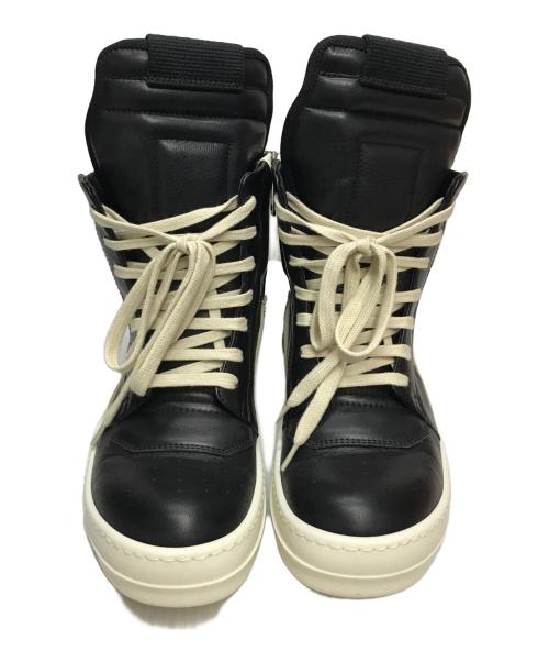 RICK OWENS（リックオウエンス）RICK OWENS (リックオウエンス) GEO BASKET SNEAKERS ブラック×ホワイト サイズ:36の古着・服飾アイテム