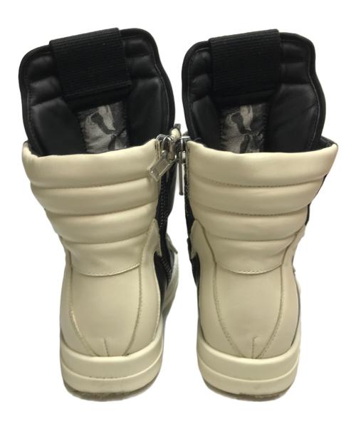 RICK OWENS（リックオウエンス）RICK OWENS (リックオウエンス) GEO BASKET SNEAKERS ブラック×ホワイト サイズ:36の古着・服飾アイテム