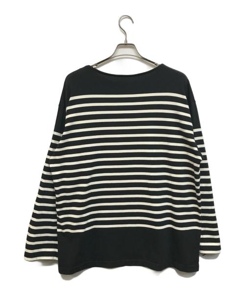 JOHNBULL（ジョンブル）Johnbull (ジョンブル) オーバーボーダーカットソー ブラック×ホワイト サイズ:Fの古着・服飾アイテム