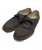 BOTTEGA VENETAボッテガベネタ）の古着「キャンバスレースアップシューズ」｜グレー