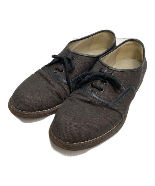 BOTTEGA VENETA（ボッテガベネタ）BOTTEGA VENETA (ボッテガベネタ) キャンバスレースアップシューズ グレー サイズ:43の古着・服飾アイテム