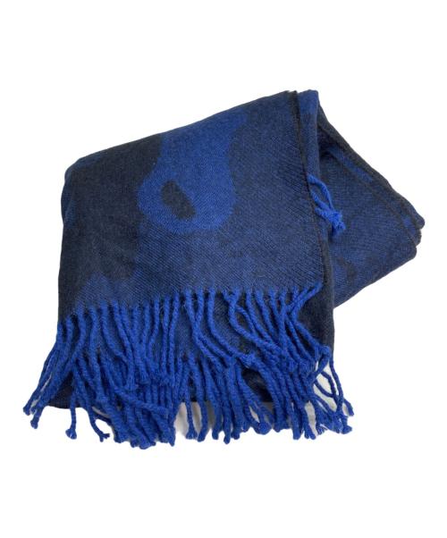 THE INOUE BROTHERS（イノウエブラザーズ）THE INOUE BROTHERS (イノウエブラザーズ) CAMO LARGE BRUSHED STOLE ブラック×ネイビーの古着・服飾アイテム