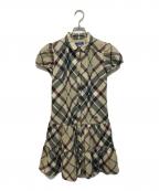 BURBERRY BLUE LABELバーバリーロンドンブルーレーベル）の古着「チェックワンピース」｜ベージュ