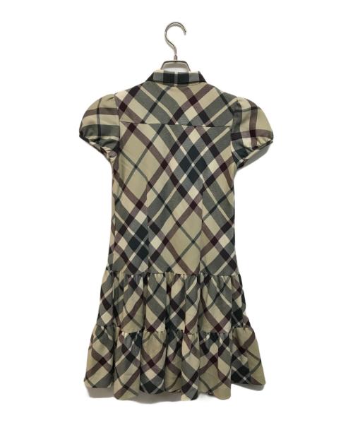 BURBERRY BLUE LABEL（バーバリーロンドンブルーレーベル）BURBERRY BLUE LABEL (バーバリーロンドンブルーレーベル) チェックワンピース ベージュ サイズ:36の古着・服飾アイテム