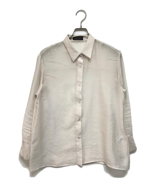 TOMORROW LAND（トゥモローランド）TOMORROW LAND (トゥモローランド) シアーオーガンジー ロングスリーブブラウス ベージュ サイズ:36の古着・服飾アイテム