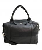 LONGCHAMPロンシャン）の古着「プリアージュ キュイール」｜ブラック