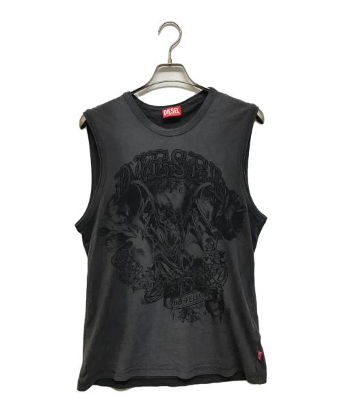 DIESEL（ディーゼル）DIESEL (ディーゼル) カットソー ブラック サイズ:Mの古着・服飾アイテム