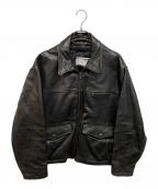 VERA PELLEベラペレ）の古着「シングルレザージャケット」｜ブラック