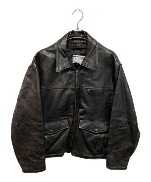 VERA PELLE（ベラペレ）VERA PELLE (ベラペレ) シングルレザージャケット ブラック サイズ:Lの古着・服飾アイテム
